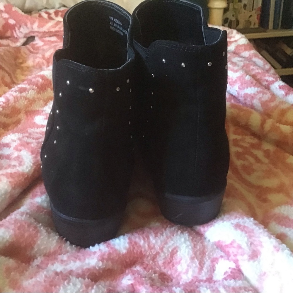 Black Ankle Boot with Gold Studs Size 10 NWOT